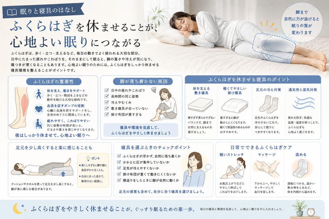 ふくらはぎを休ませることが、心地よい眠りにつながる理由