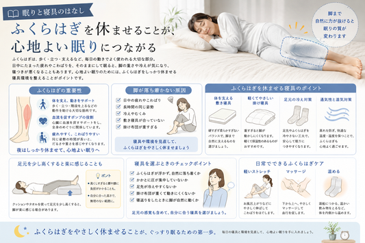 ふくらはぎを休ませることが、心地よい眠りにつながる理由