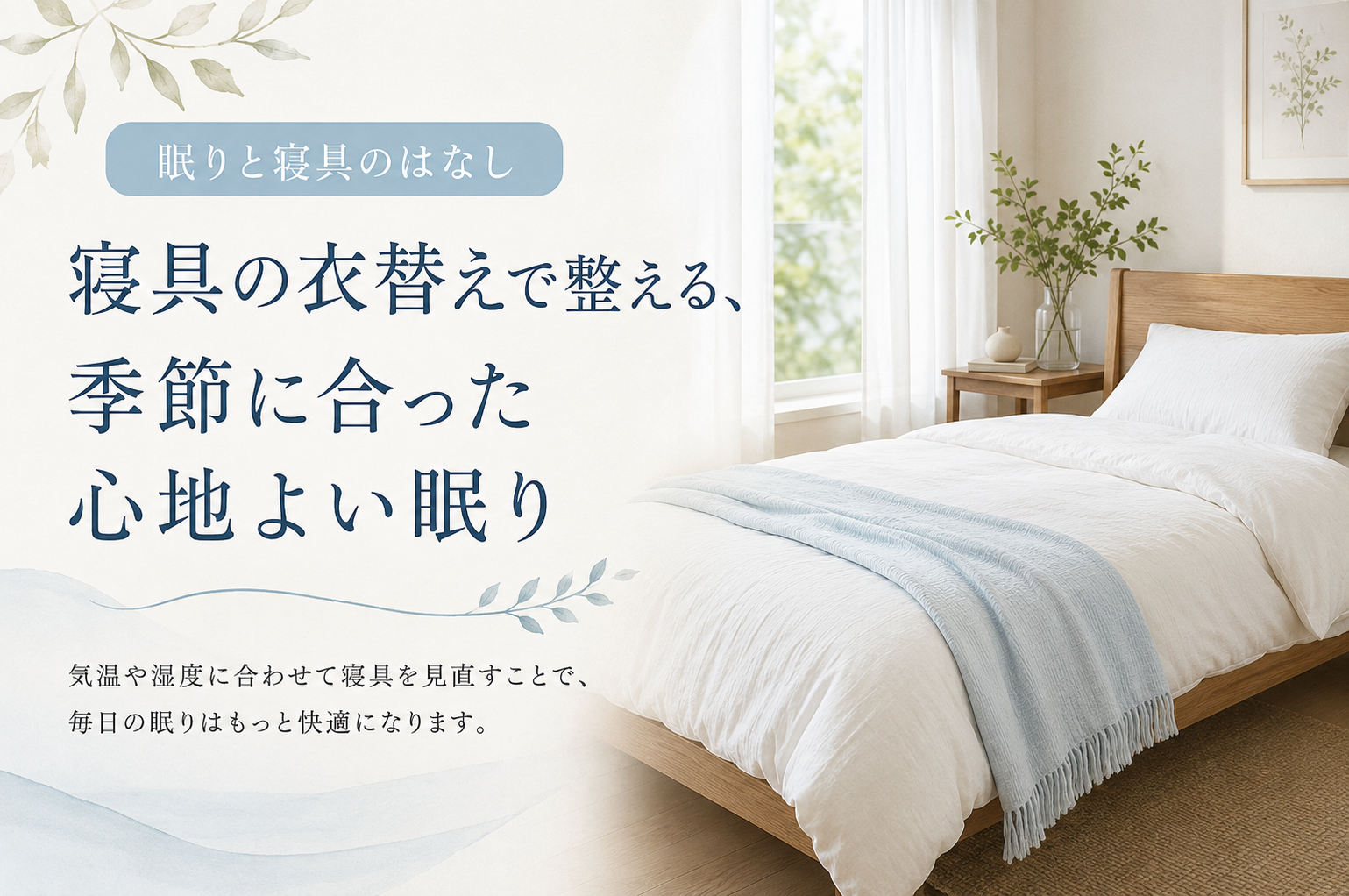 寝具の衣替えで整える、季節に合った心地よい眠り