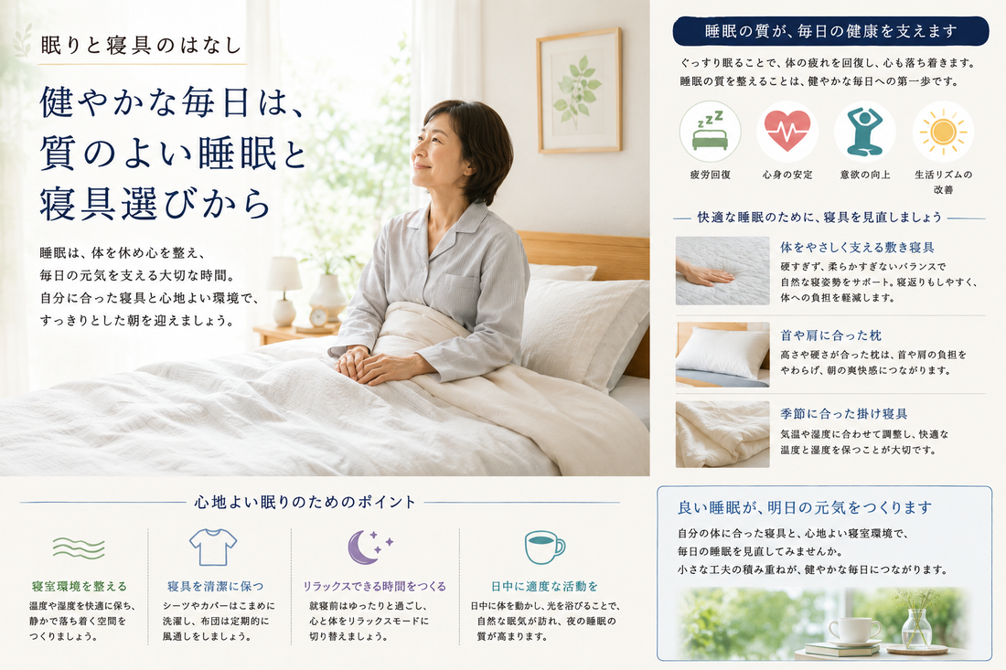 健やかな毎日は、質のよい睡眠と寝具選びから