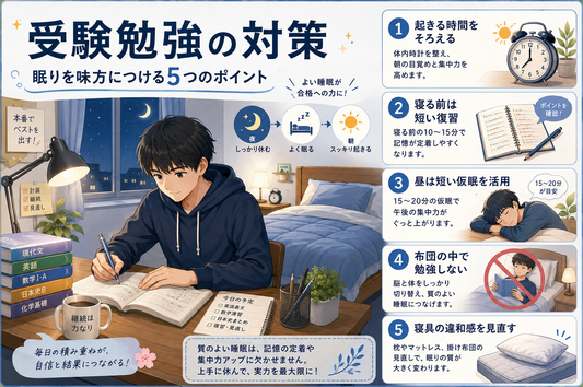 受験勉強は「睡眠を削る」より、眠りを味方につける