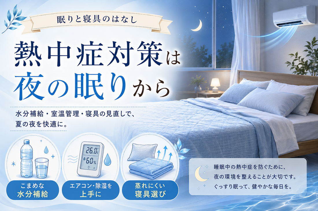 熱中症対策は夜の眠りから。寝具と寝室環境を見直しましょう