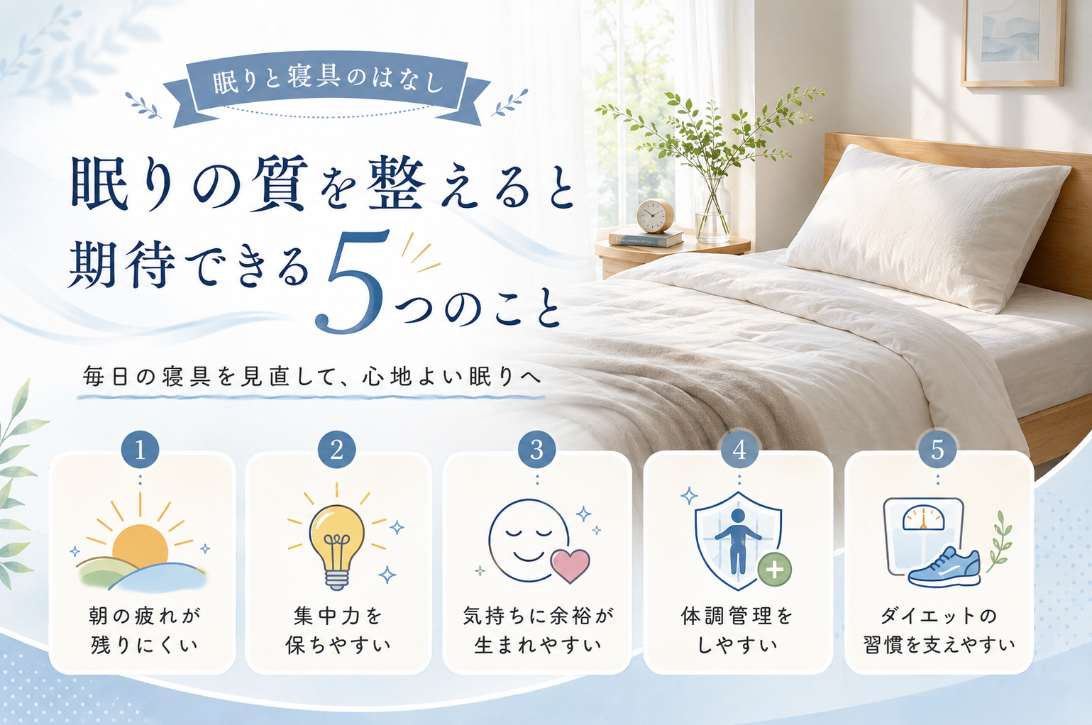 眠りの質を整えることで期待できる、毎日のうれしい変化